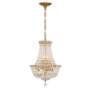 Crystorama - ROS-A1006-AG-CL-MWP - Five Light Chandelier - Roslyn - Aged Brass