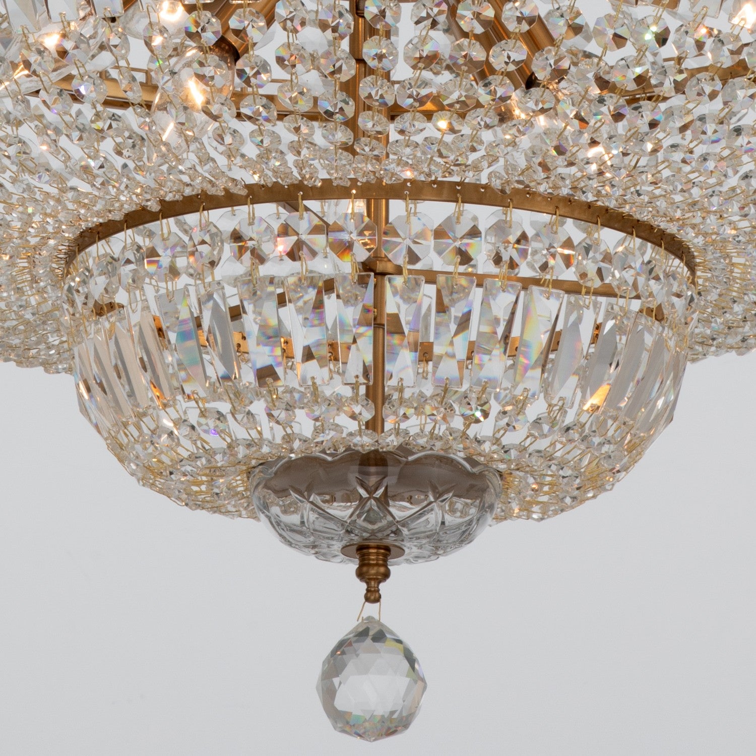 Crystorama - ROS-A1015-AG-CL-MWP - 15 Light Chandelier - Roslyn - Aged Brass