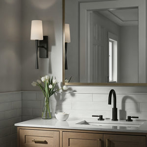 Crystorama - TRE-221-OP-BF - One Light Wall Sconce - Trenton - Black Forged