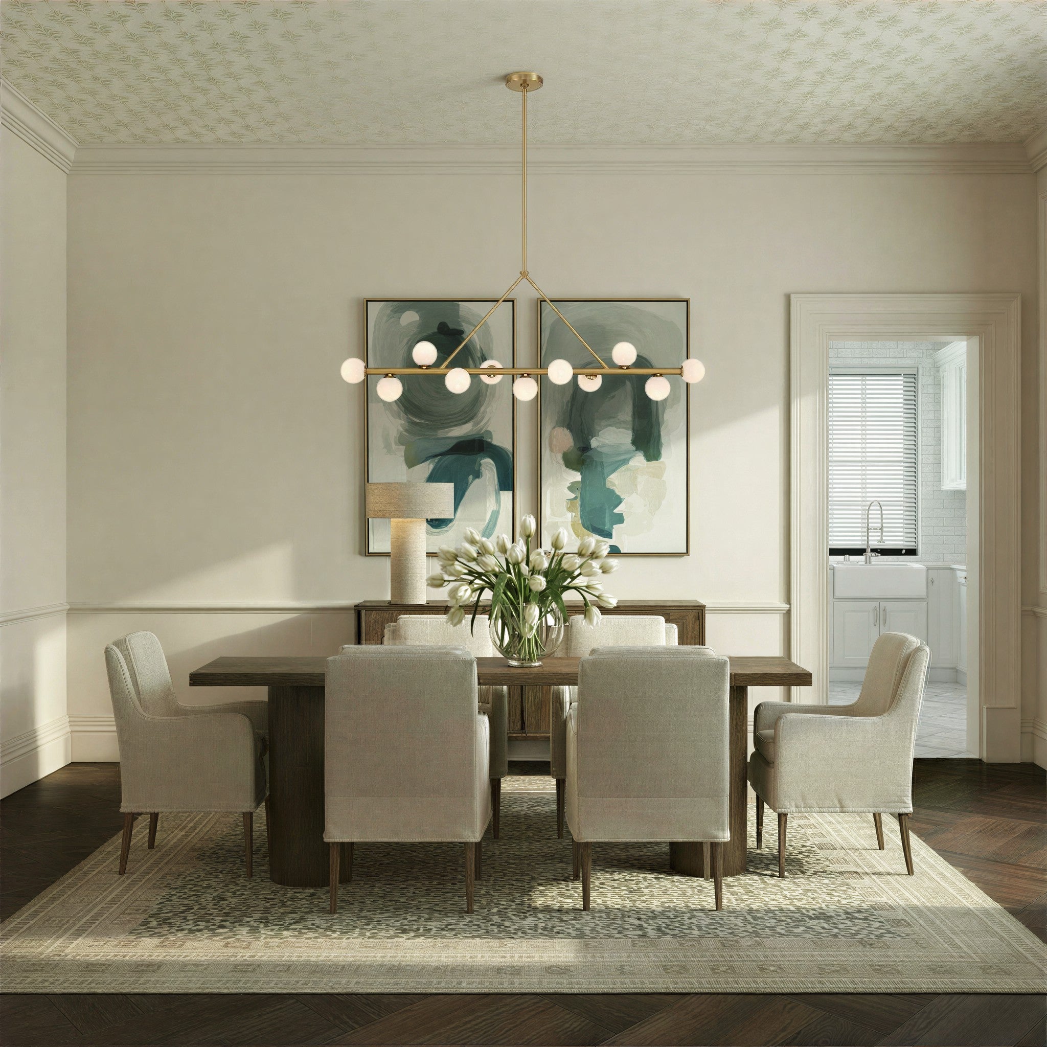 Crystorama - TRL-2807-LG - LED Linear Chandelier - Terrell - Luxe Gold