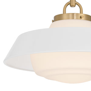 Crystorama - XAN-8006-VG-WH - One Light Pendant - Xander - Vibrant Gold
