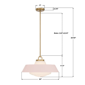 Crystorama - XAN-8009-VG-BH - Three Light Pendant - Xander - Vibrant Gold