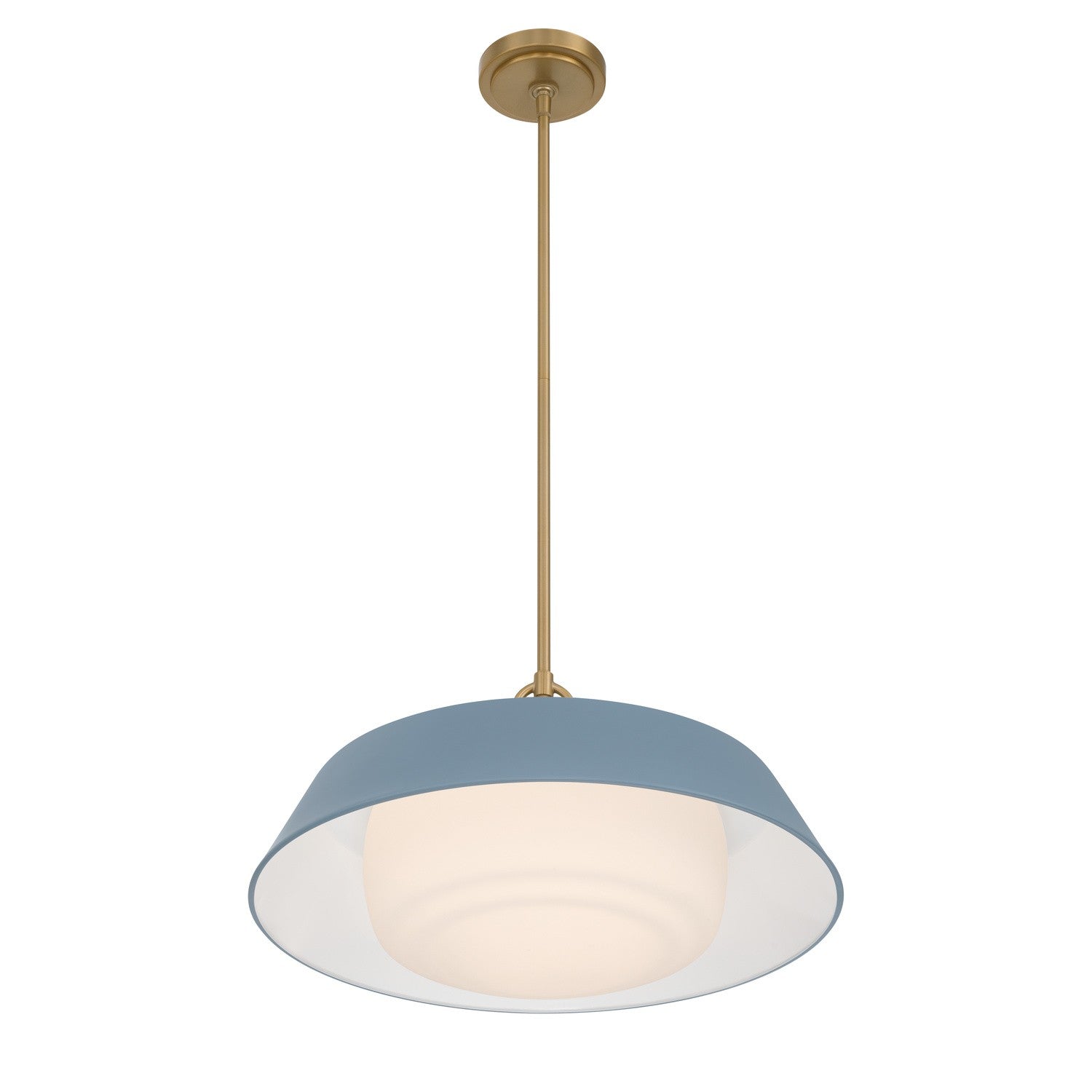 Crystorama - XAN-8009-VG-BL - Three Light Pendant - Xander - Vibrant Gold