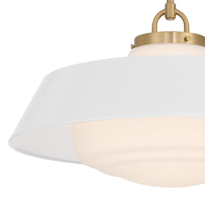 Crystorama - XAN-8009-VG-WH - Three Light Pendant - Xander - Vibrant Gold