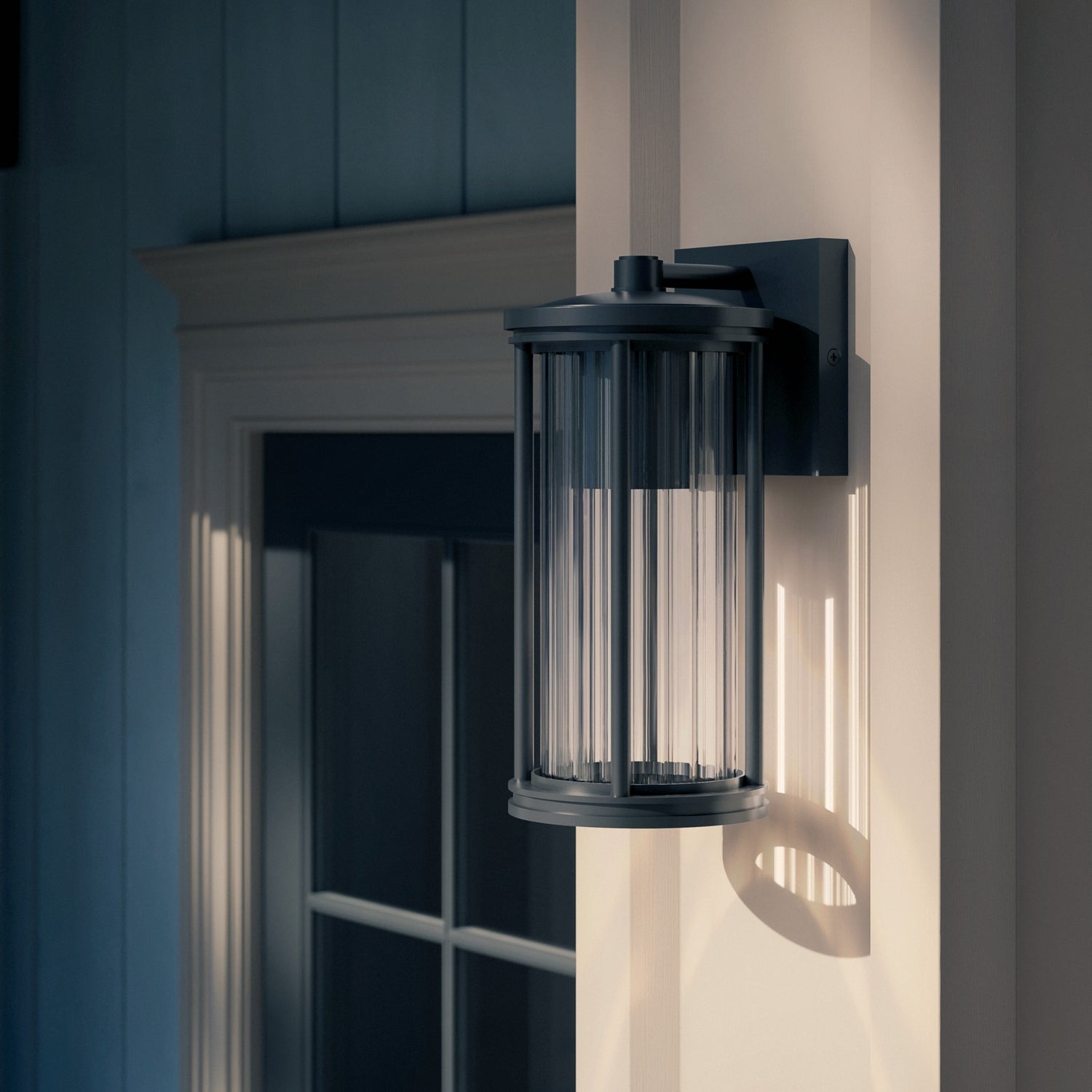Kichler - 59022BKDS - One Light Outdoor Wall Mount - Barras - Black