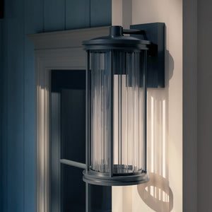 Kichler - 59023BKDS - One Light Outdoor Wall Mount - Barras - Black