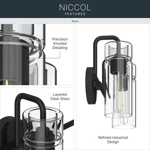 Kichler - 55251BK - Two Light Bath - Niccol - Black