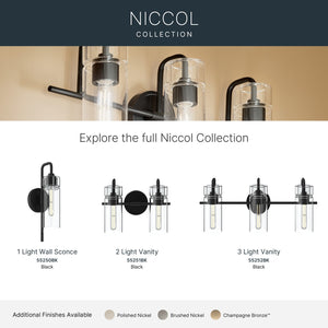 Kichler - 55251BK - Two Light Bath - Niccol - Black