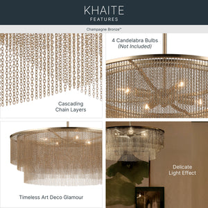 Kichler - 52823CPZ - Four Light Chandelier - Khaite - Champagne Bronze