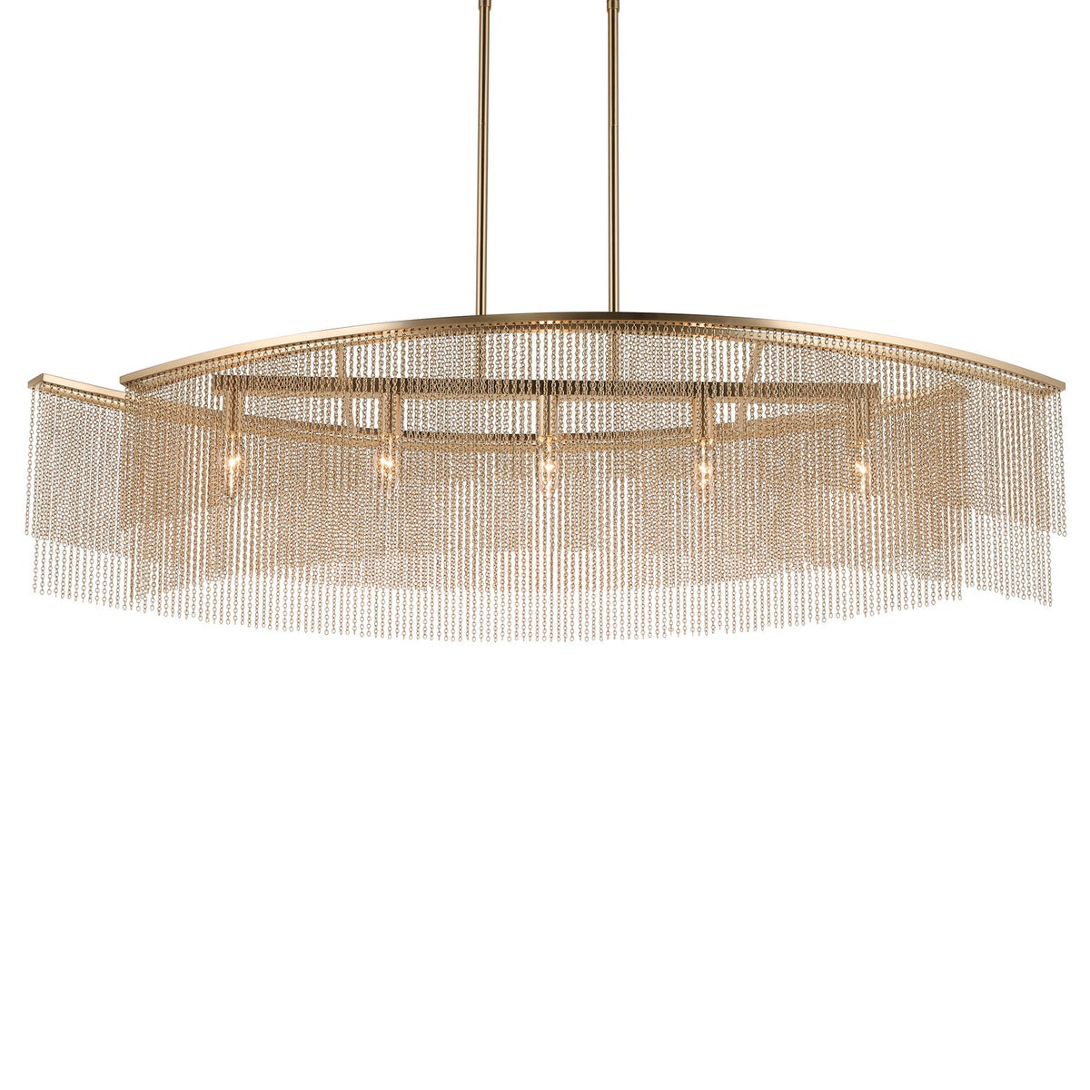 Kichler - 52825CPZ - Five Light Linear Chandelier - Khaite - Champagne Bronze