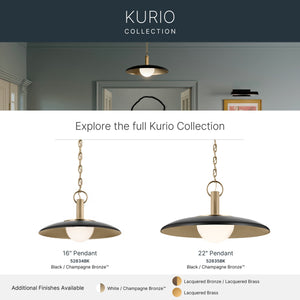Kichler - 52834BK - LED Pendant - Kurio - Black