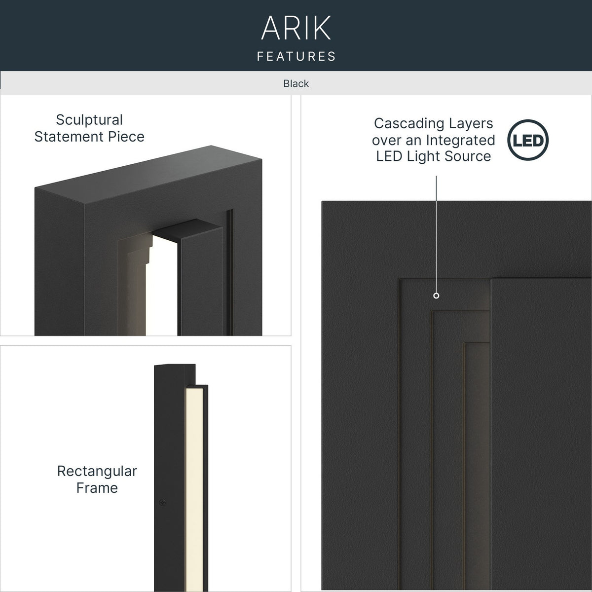 Kichler - 59169BKLED - LED Outdoor Wall Mount - Arik - Black