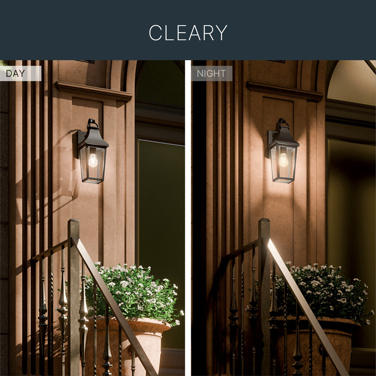 Kichler - 59193BKT - One Light Outdoor Wall Mount - Cleary - Textured Black