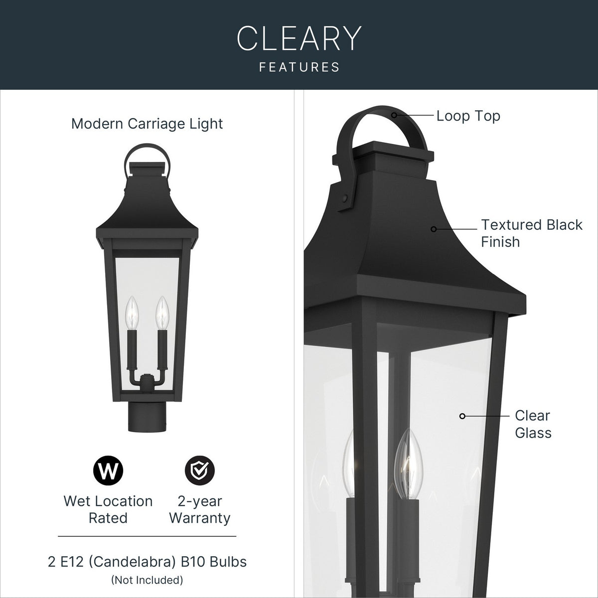 Cleary Outdoor Post Lantern