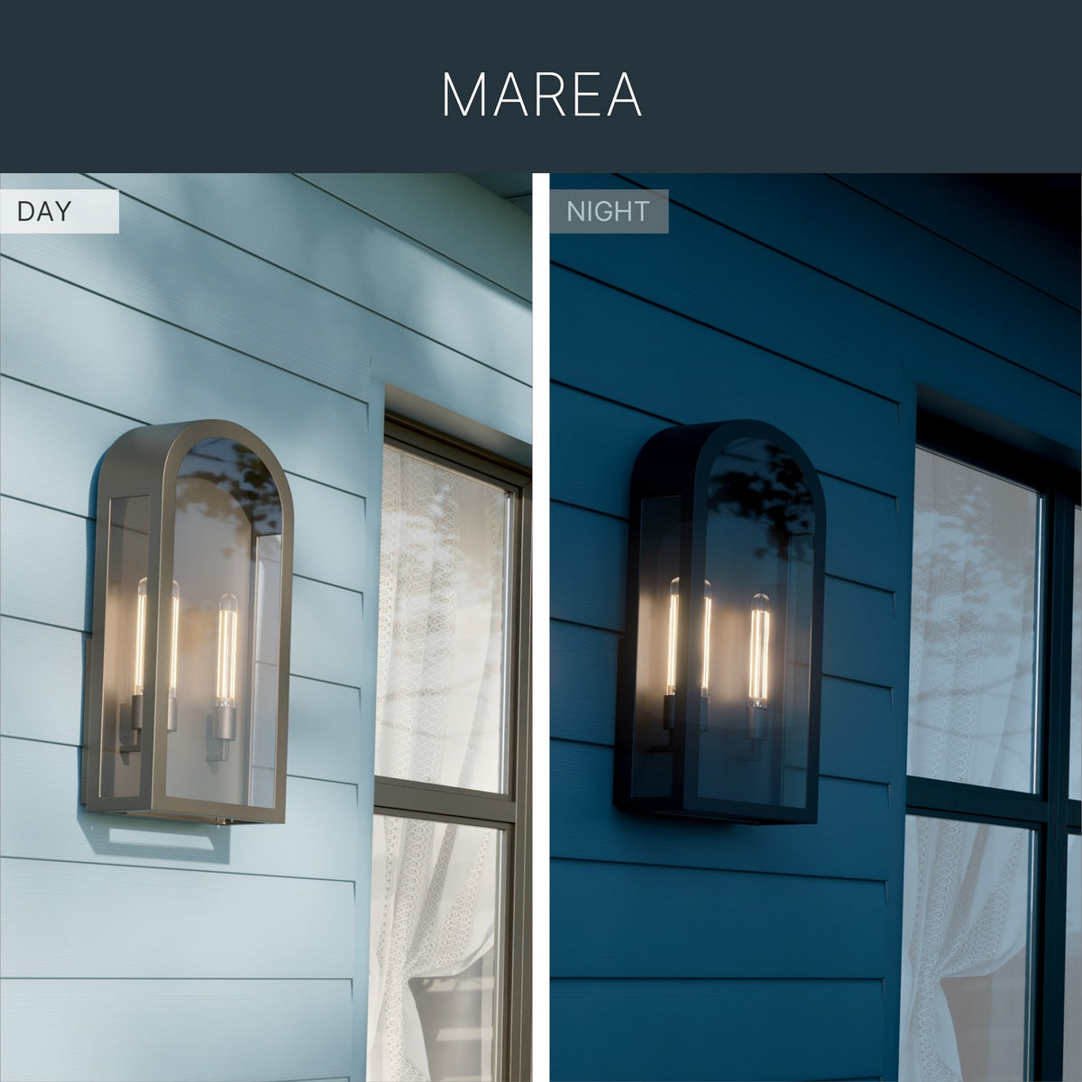 Kichler - 59203BKT - Two Light Outdoor Wall Mount - Marea - Textured Black