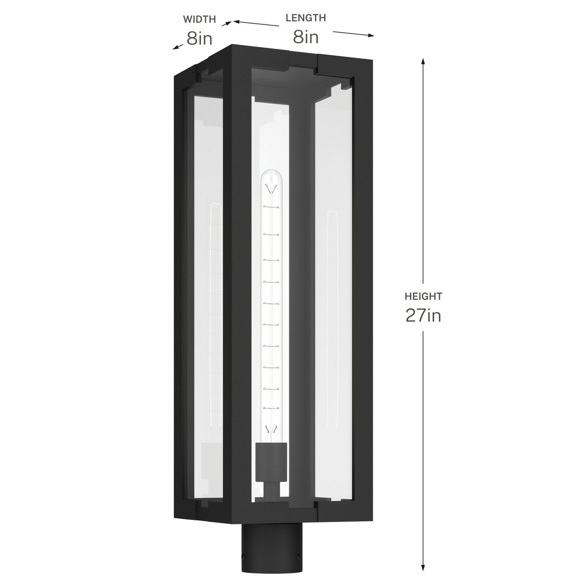 Kichler - 59211BKT - One Light Outdoor Post Lantern - Calen - Textured Black