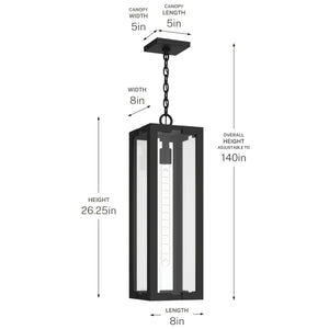Kichler - 59212BKT - One Light Outdoor Pendant - Calen - Textured Black