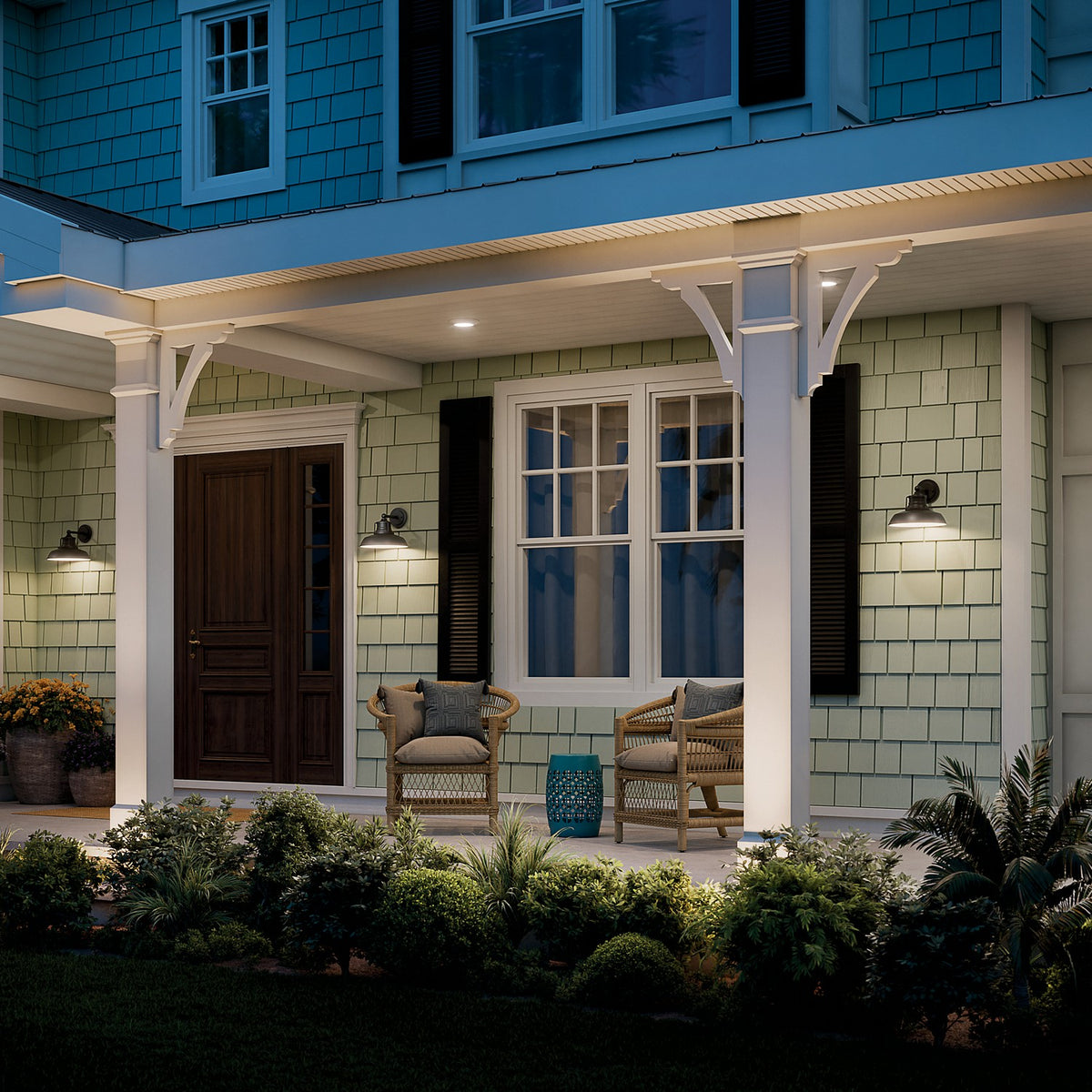 Kichler - 59205BKT - One Light Outdoor Wall Mount - Fielding - Textured Black