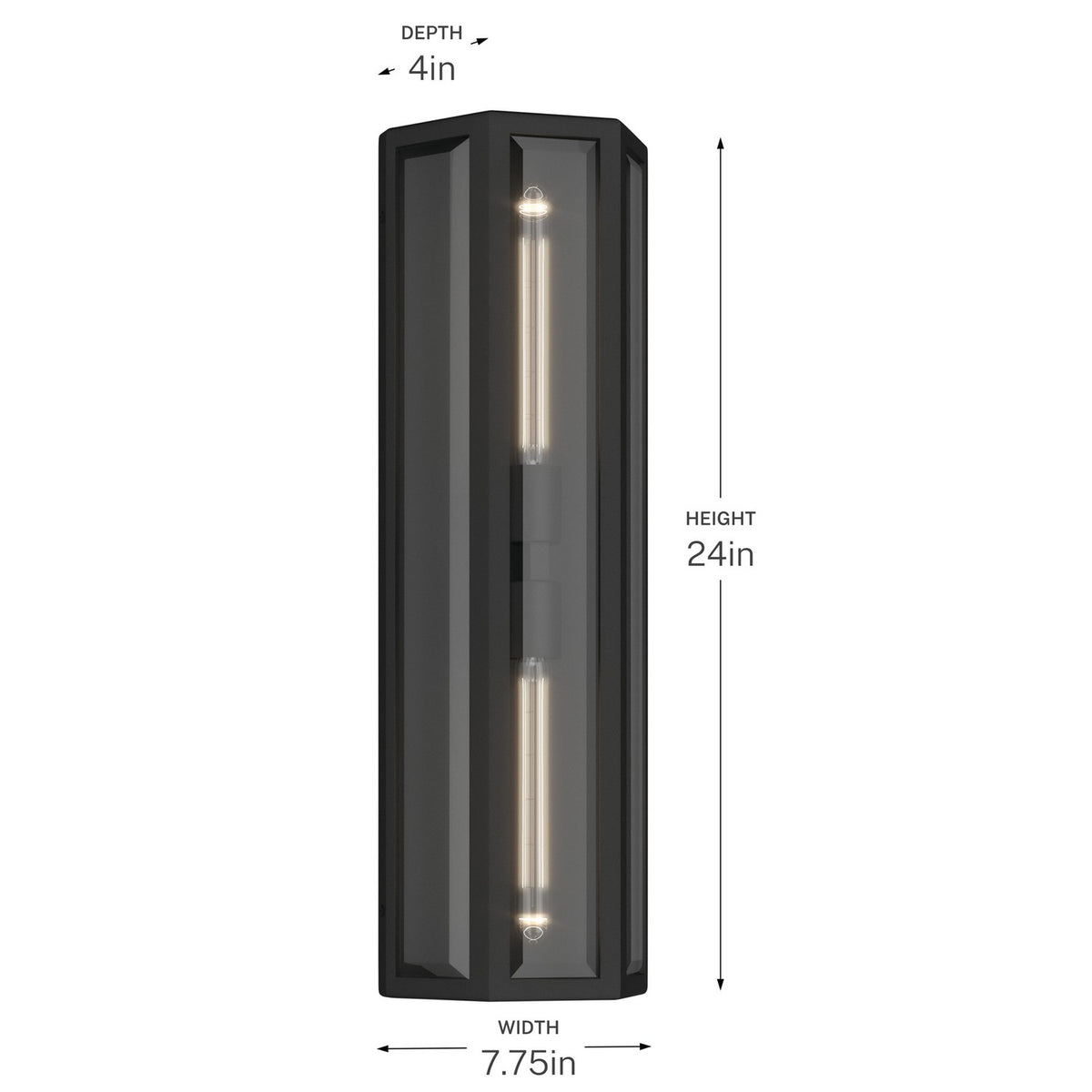 Kichler - 59216BKT - Two Light Outdoor Wall Mount - Berens - Textured Black