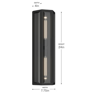 Kichler - 59216BKT - Two Light Outdoor Wall Mount - Berens - Textured Black