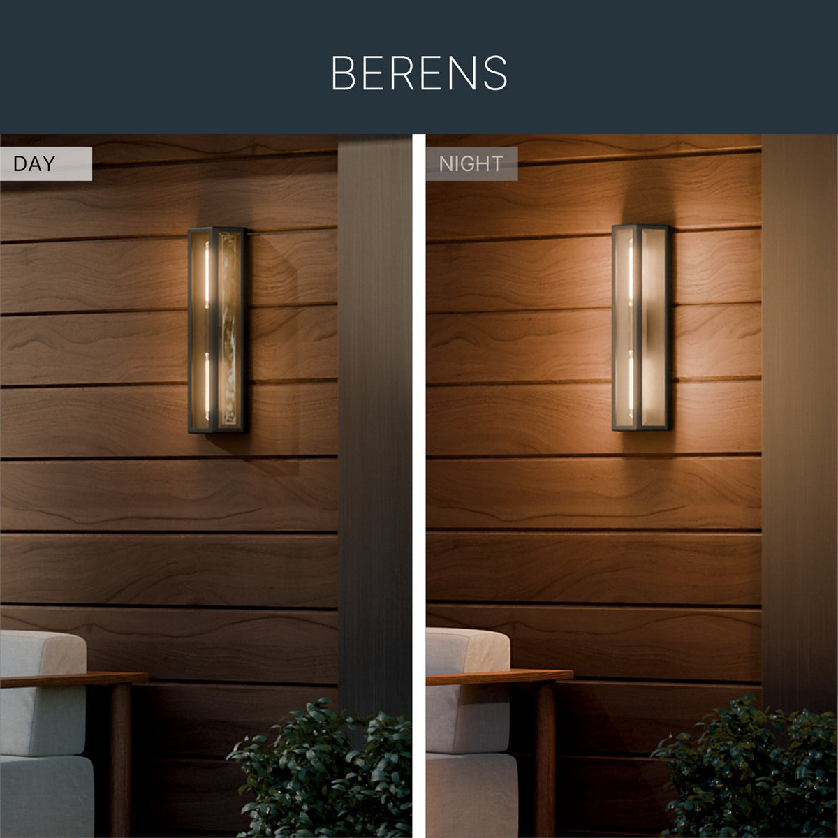 Kichler - 59216BKT - Two Light Outdoor Wall Mount - Berens - Textured Black