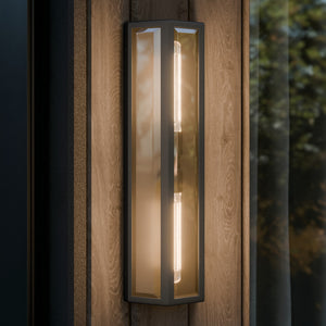Kichler - 59216BKT - Two Light Outdoor Wall Mount - Berens - Textured Black