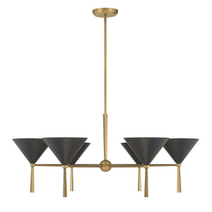 Minka-Lavery - 10316-855 - Six Light Chandelier - Cortan - Legacy Brass