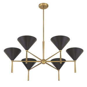 Minka-Lavery - 10316-855 - Six Light Chandelier - Cortan - Legacy Brass