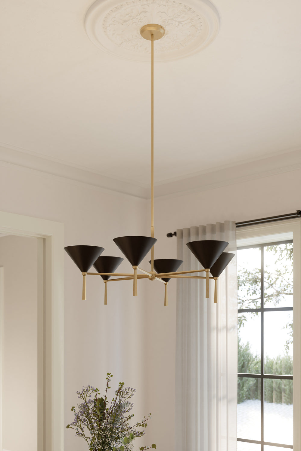 Minka-Lavery - 10316-855 - Six Light Chandelier - Cortan - Legacy Brass