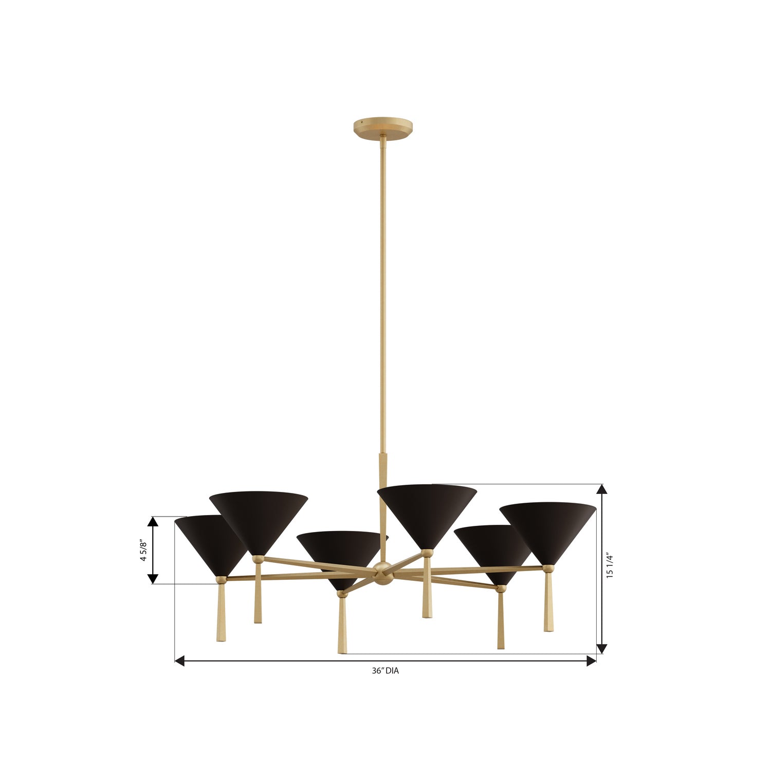 Minka-Lavery - 10316-855 - Six Light Chandelier - Cortan - Legacy Brass
