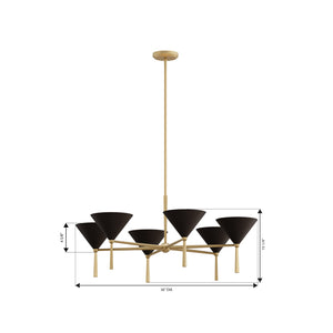 Minka-Lavery - 10316-855 - Six Light Chandelier - Cortan - Legacy Brass