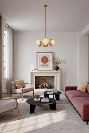 Minka-Lavery - 10386-732 - Six Light Pendant - Olenne - Legacy Brass