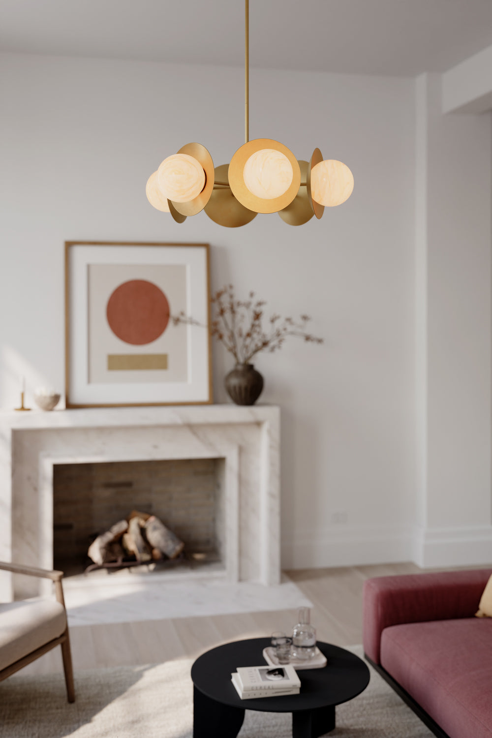 Minka-Lavery - 10386-732 - Six Light Pendant - Olenne - Legacy Brass