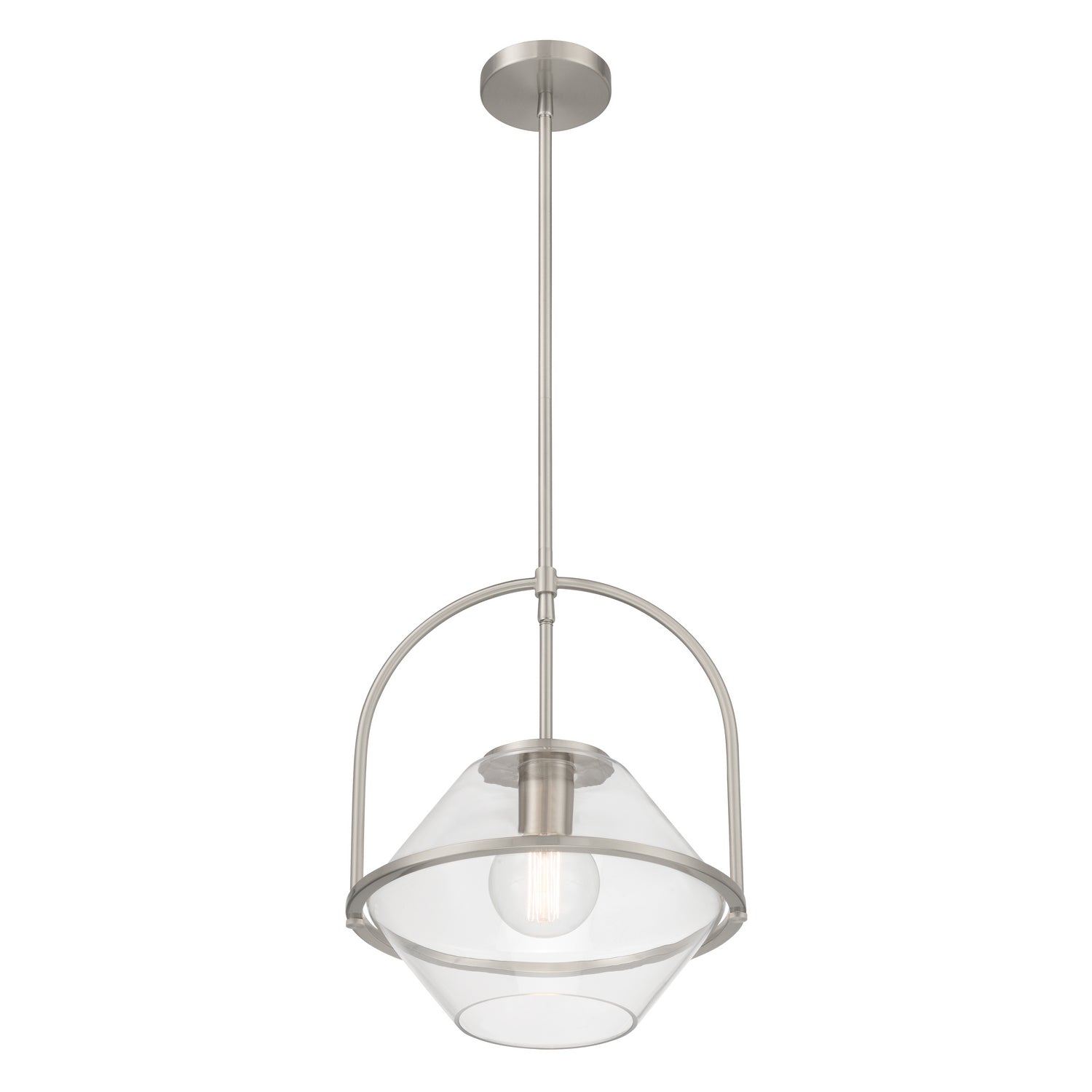 Minka-Lavery - 11895-84 - One Light Pendant - Coralyn - Brushed Nickel