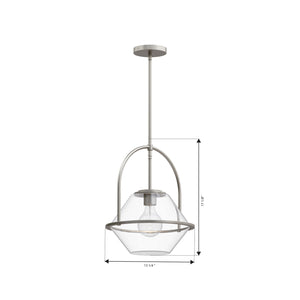 Minka-Lavery - 11895-84 - One Light Pendant - Coralyn - Brushed Nickel