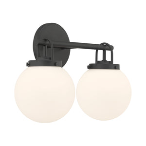 Minka-Lavery - 12012-899 - Two Light Vanity - Ortesa - Dark Matte Black