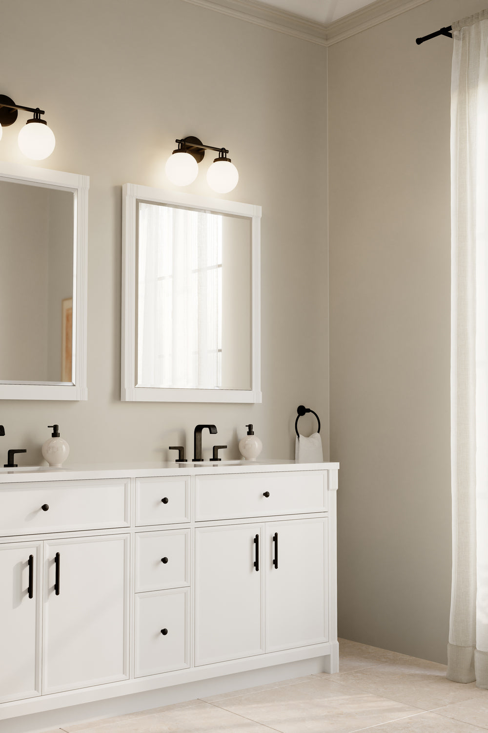 Minka-Lavery - 12012-899 - Two Light Vanity - Ortesa - Dark Matte Black