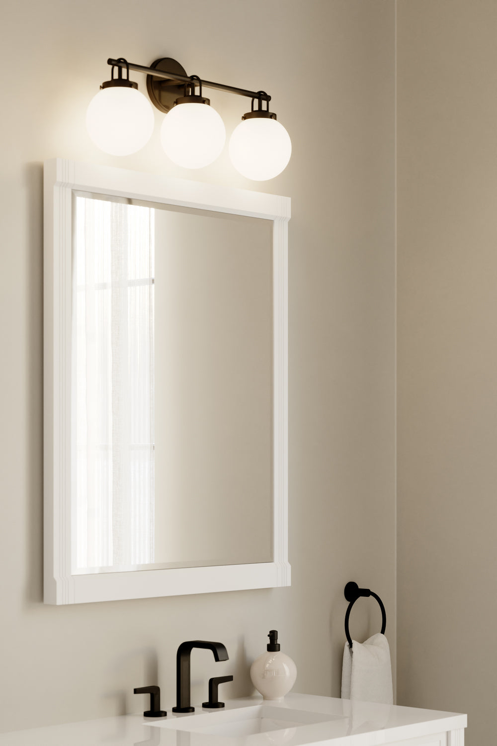 Minka-Lavery - 12013-899 - Three Light Vanity - Ortesa - Dark Matte Black