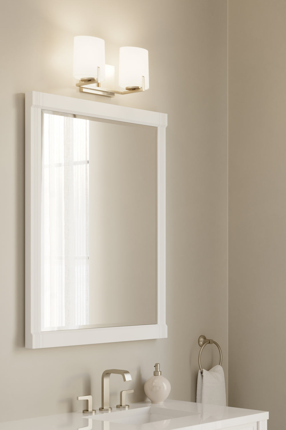 Minka-Lavery - 12432-84 - Two Light Vanity - Mirelle - Brushed Nickel