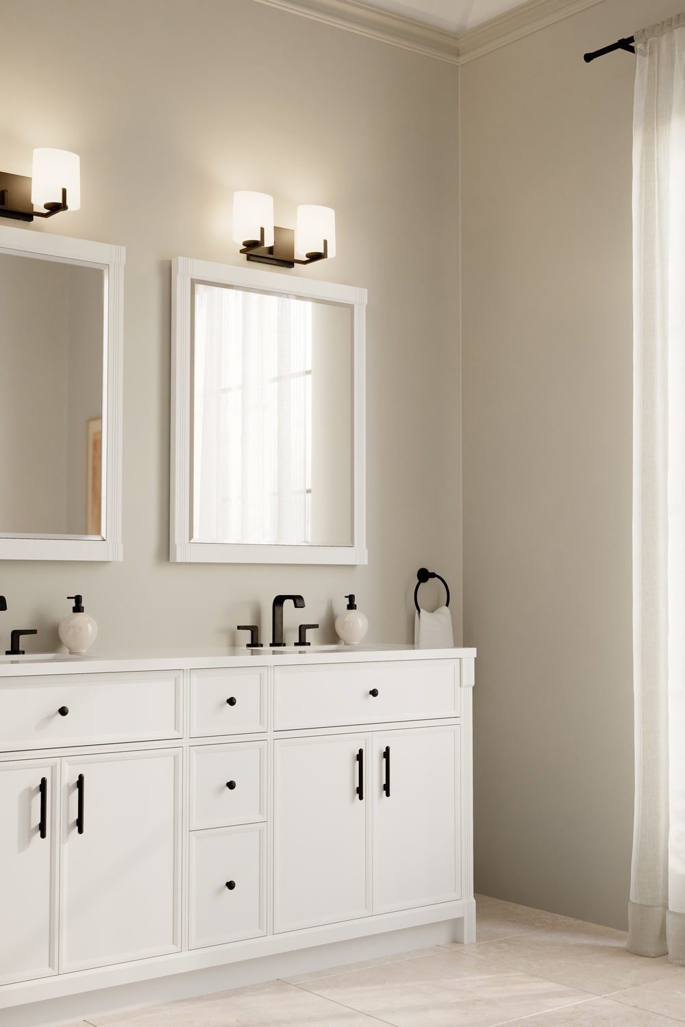 Minka-Lavery - 12432-899 - Two Light Vanity - Mirelle - Dark Matte Black