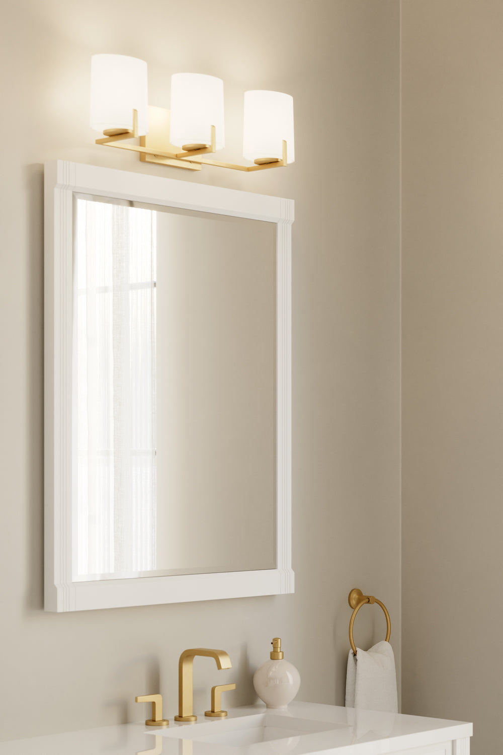 Minka-Lavery - 12433-732 - Three Light Vanity - Mirelle - Legacy Brass