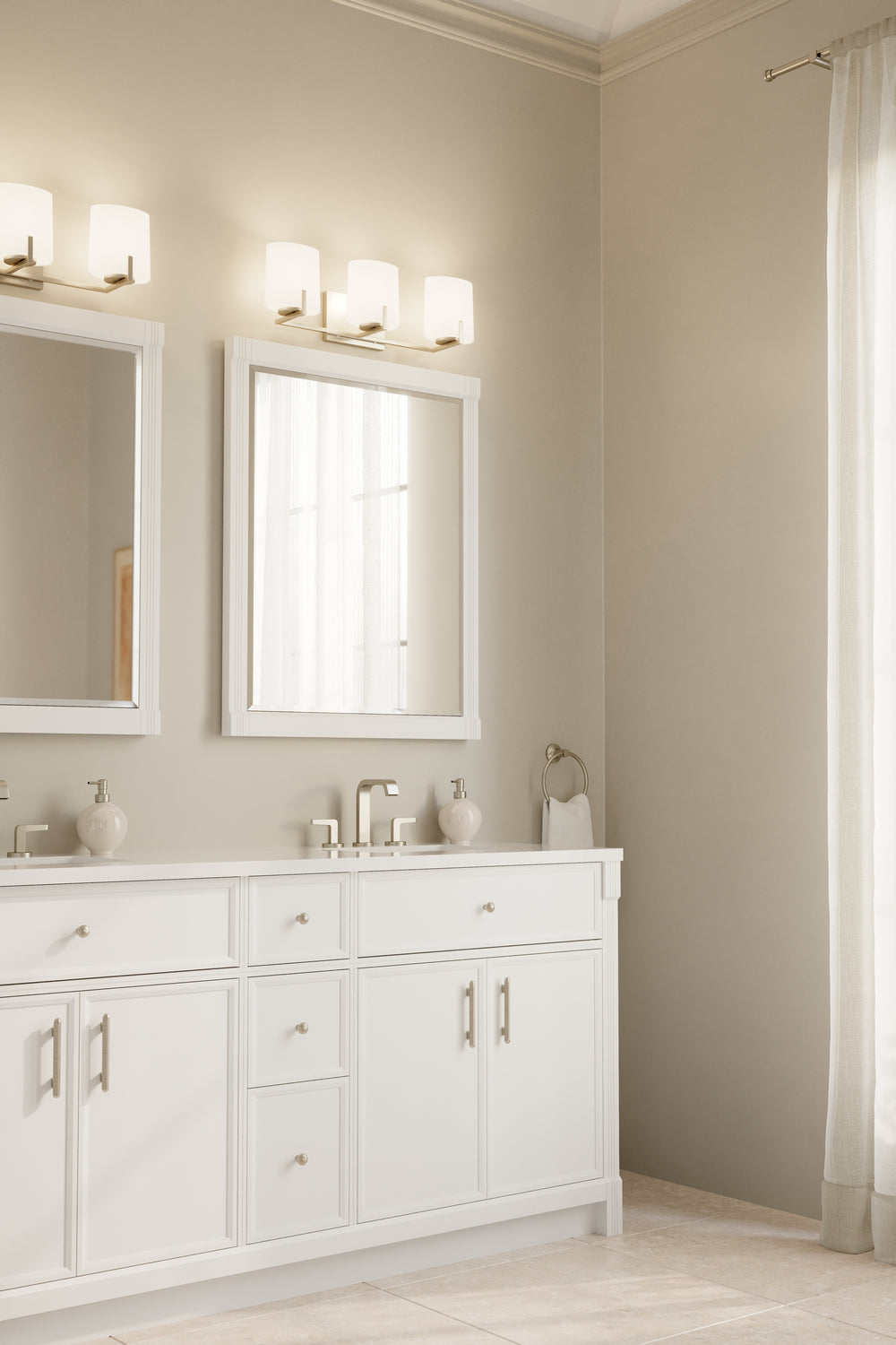 Minka-Lavery - 12433-84 - Three Light Vanity - Mirelle - Brushed Nickel