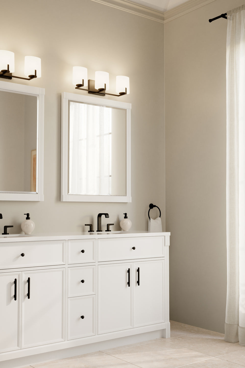 Minka-Lavery - 12433-899 - Three Light Vanity - Mirelle - Dark Matte Black
