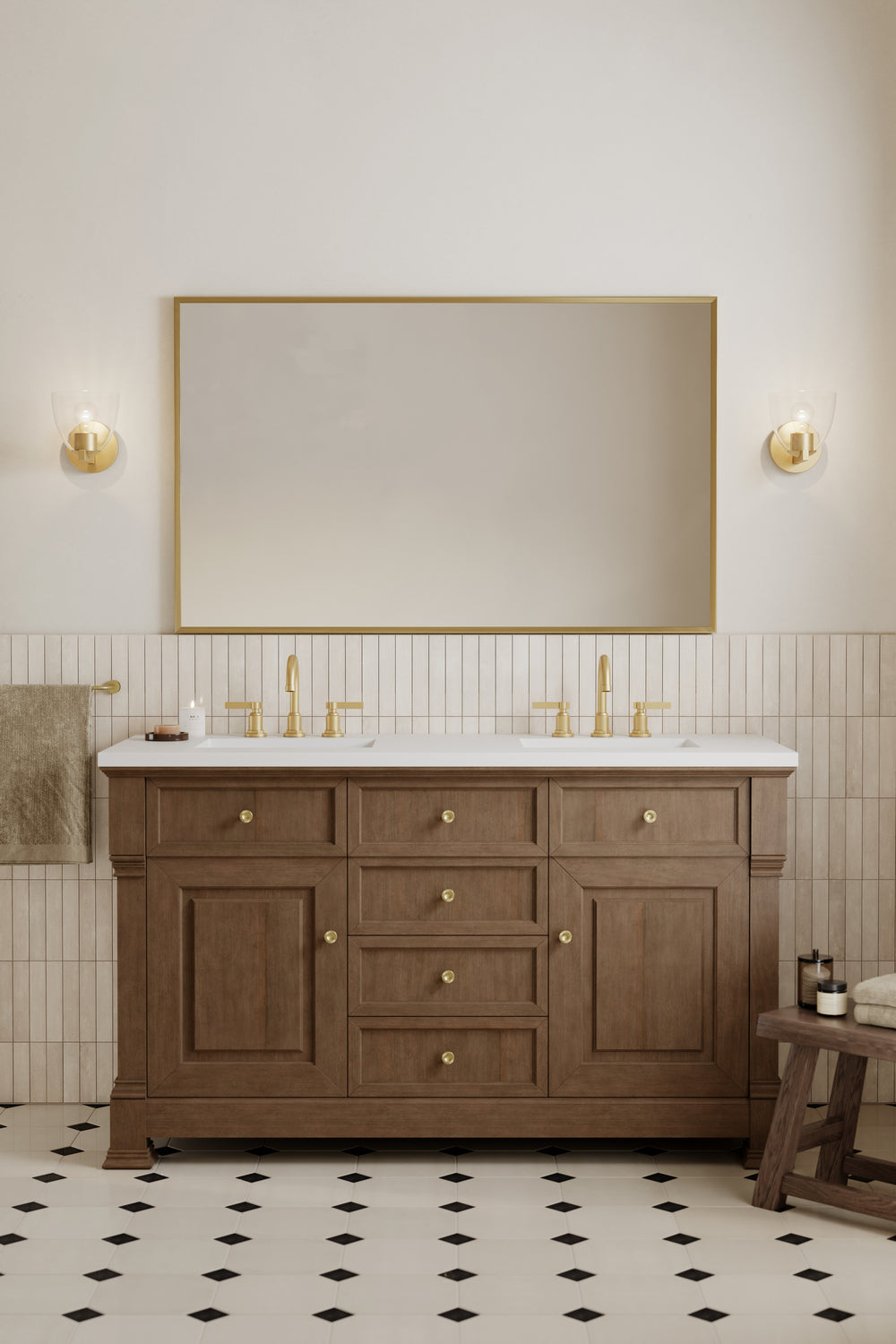 Minka-Lavery - 12481-732 - One Light Bath Sconce - Noellea - Legacy Brass