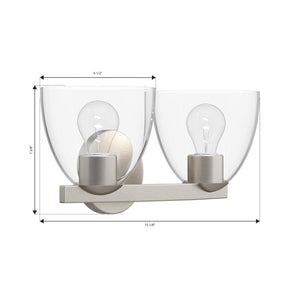 Minka-Lavery - 12482-84 - Two Light Vanity - Noellea - Brushed Nickel