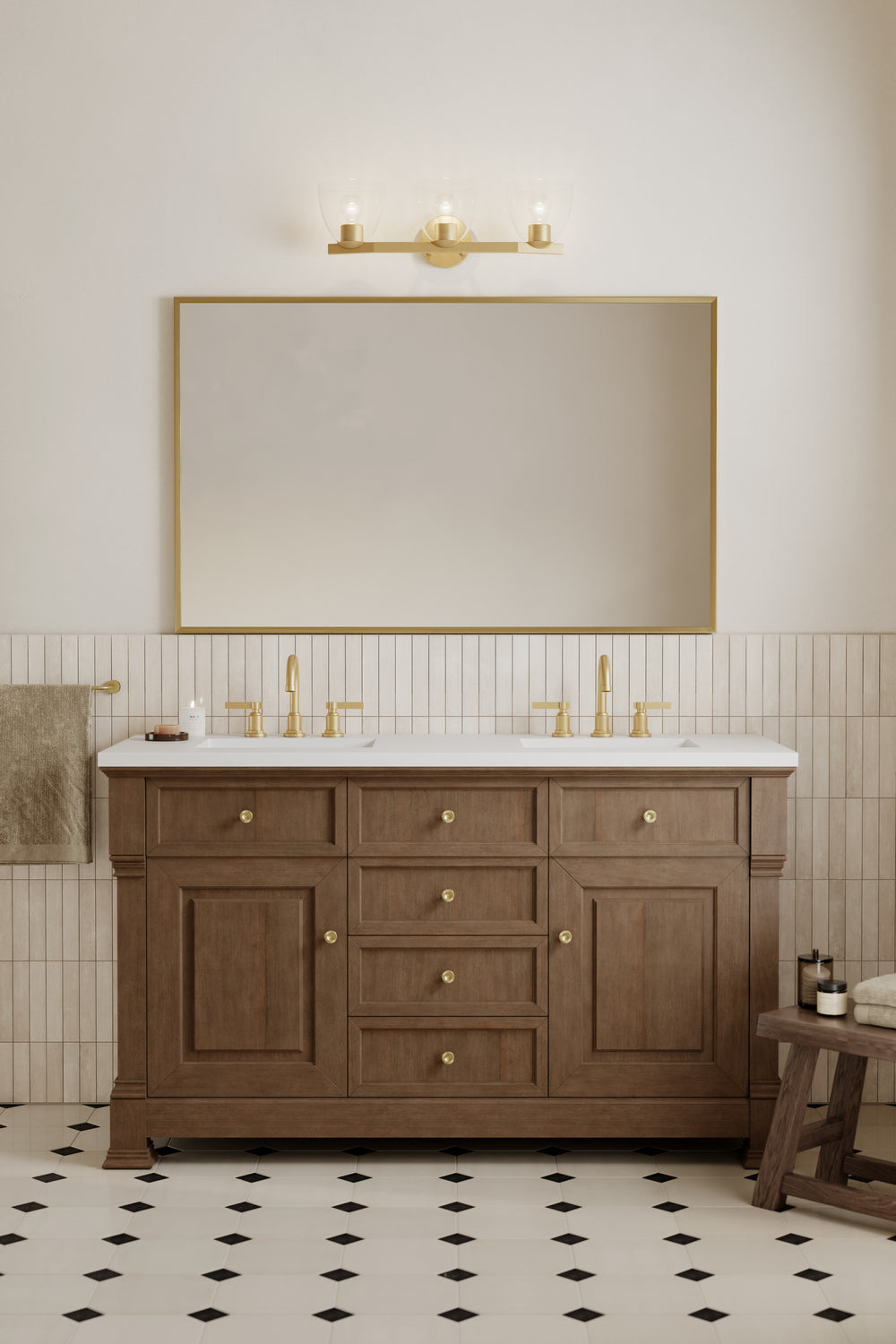 Minka-Lavery - 12483-732 - Three Light Vanity - Noellea - Legacy Brass