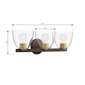 Minka-Lavery - 12483-796 - Three Light Vanity - Noellea - Dark Bronze