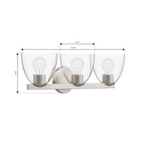 Minka-Lavery - 12483-84 - Three Light Vanity - Noellea - Brushed Nickel