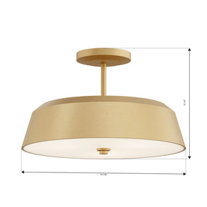 Minka-Lavery - 12625-732 - Three Light Semi-Flush Mount - Trellwyn - Legacy Brass