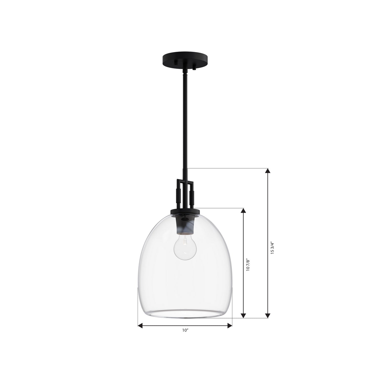 Minka-Lavery - 13125-899 - One Light Mini Pendant - Orbis - Dark Matte Black